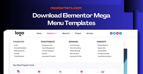 elementor mega menu template free download|Mega Menu .
